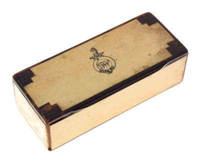 Lot 179 - Ivory and tortoiseshell box