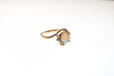 Lot 12 - Opal and diamond ring