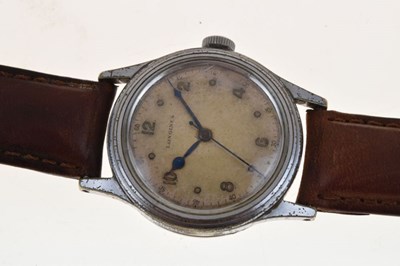 Lot 123 - Gentleman’s vintage Longines nickel cased wristwatch