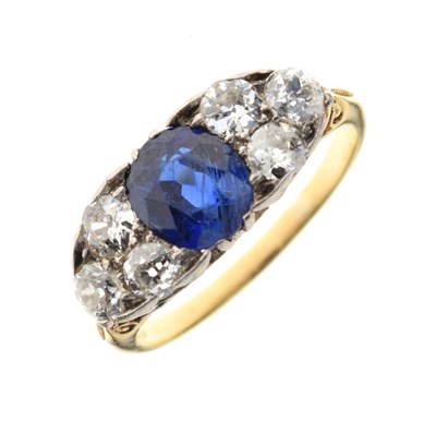 Lot 23 - Sapphire and diamond ring