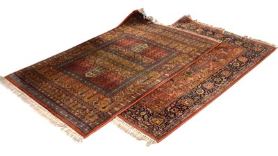 Lot 456 - Two 'Turkoman' machine-made rugs