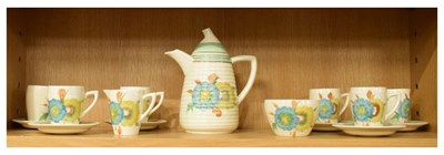 Lot 634 - Wilkinson's Clarice Cliff style coffee set