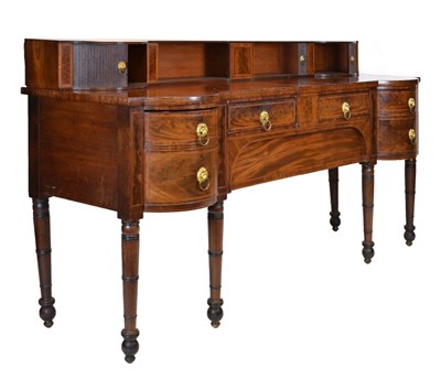 Lot 619 - Regency brass-inlaid sideboard