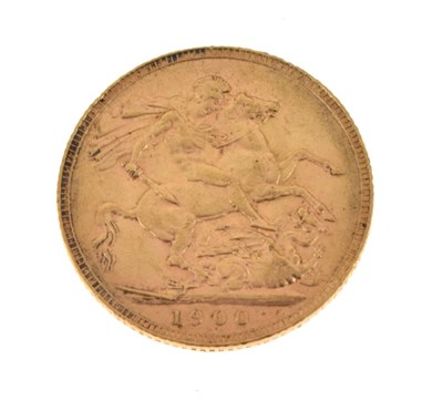 Lot 212 - Queen Victoria gold sovereign, 1900