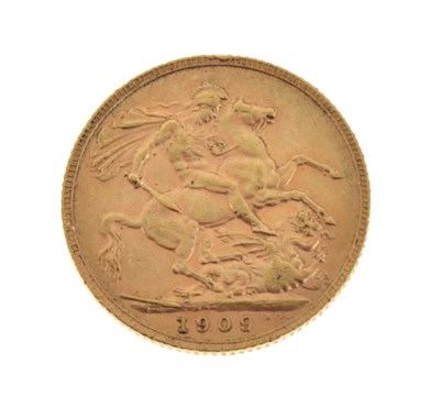 Lot 215 - Edward VII gold sovereign, 1909