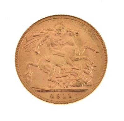 Lot 216 - George V gold sovereign, 1911