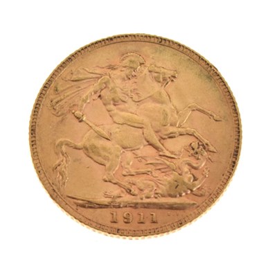 Lot 217 - George V gold sovereign, 1911