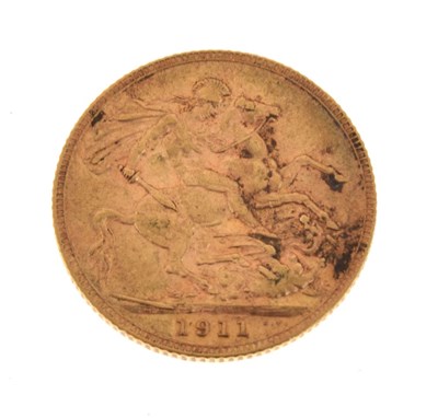 Lot 218 - George V gold sovereign, 1911