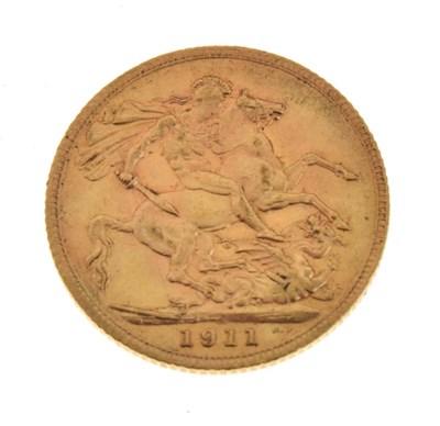 Lot 219 - George V gold sovereign, 1911