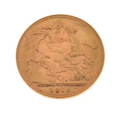 Lot 220 - George V gold sovereign, 1913