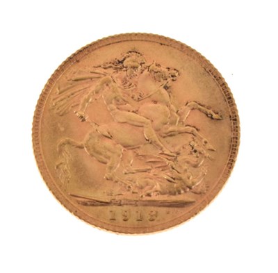 Lot 221 - George V gold sovereign, 1913