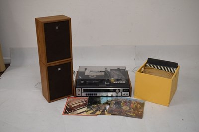 Lot 670 - Sanyo Model G2711 record player & speakers, together with a quantity of records