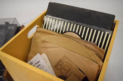Lot 670 - Sanyo Model G2711 record player & speakers, together with a quantity of records