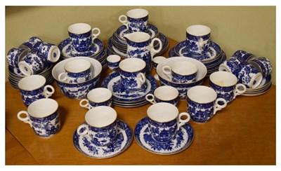 Lot 623 - Royal Worcester blue and white printed tea and coffee service