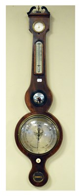 Lot 450 - Wheel barometer, 'J.W. Lettey, Dunster'