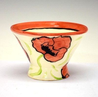 Lot 474 - Floral painted bowl marked 'Lithgow'