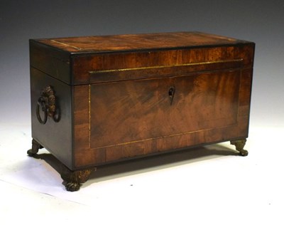 Lot 595 - George IV mahogany tea caddy