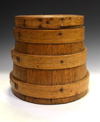 Lot 641 - Flour barrel (coopered pot)