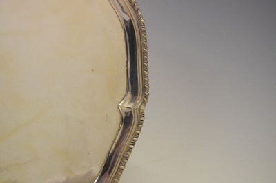 Lot 165 - George III silver salver with pie-crust rim
