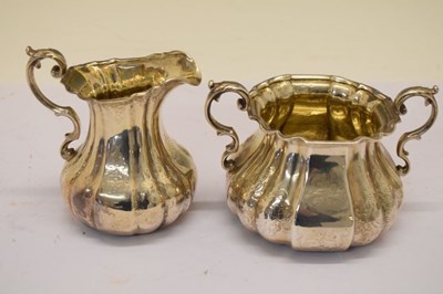 Lot 182 - Victorian bachelor's silver three-piece tea set