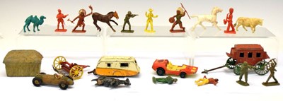 Lot 427 - Mixed group of Britains, Crescent lead and plastic figures
