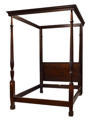 Lot 601 - Mahogany four-poster bed