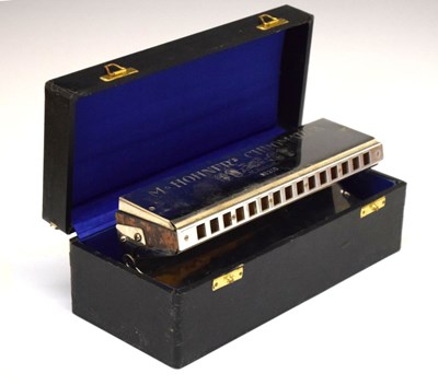 Lot 346 - Hohner's chromatic harmonica (boxed)