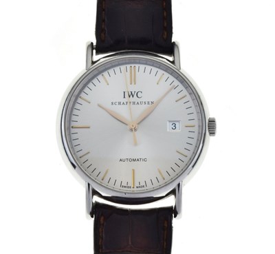 Lot 140 - I.W.C. Schaffhausen - Gentleman's stainless steel 'Portofino' automatic wristwatch