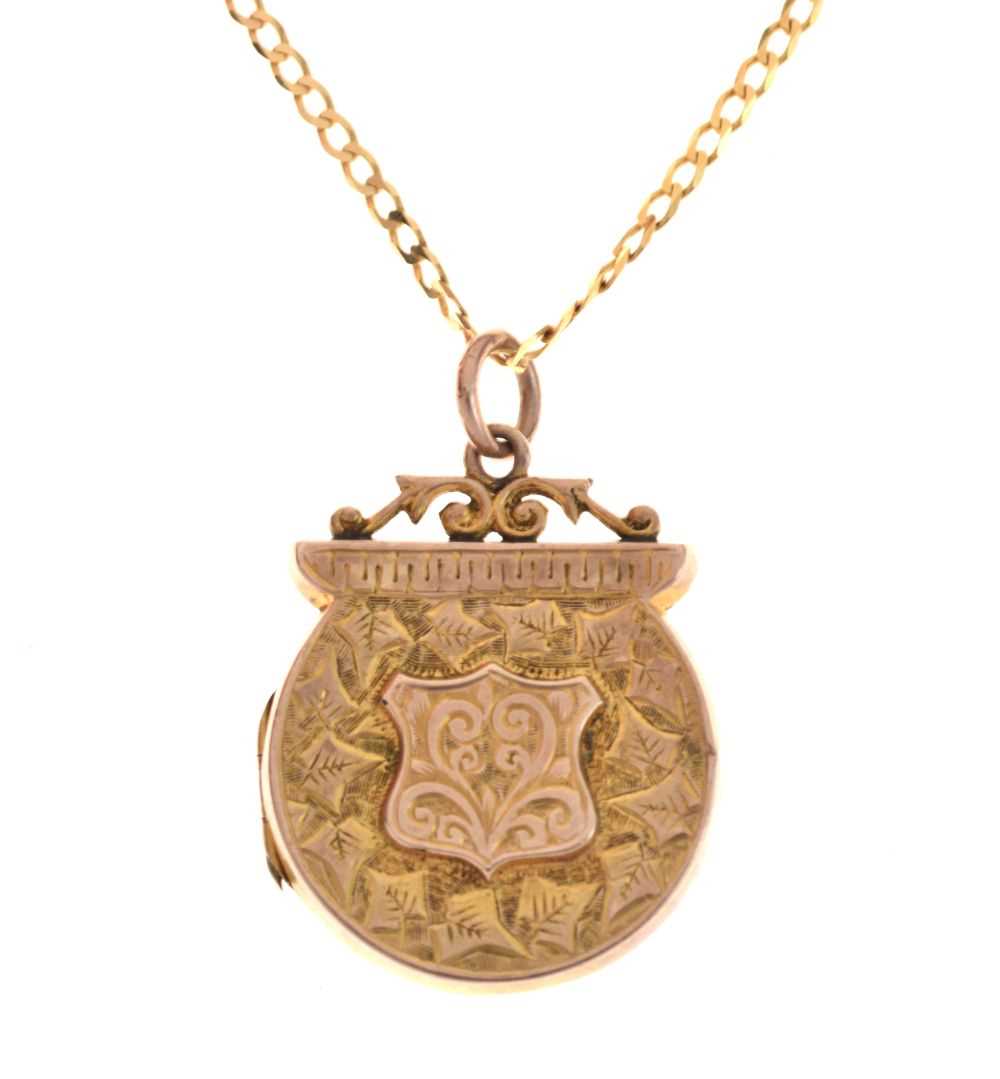 Lot 57 - Victorian locket and chain