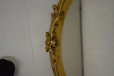 Lot 652 - Oval gilt mirror