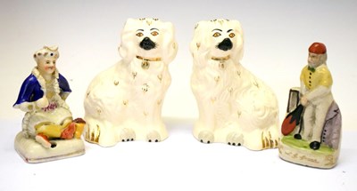 Lot 472 - Pair of Doulton spaniels, reproduction cricketer 'W.G. Grace'  and Turk