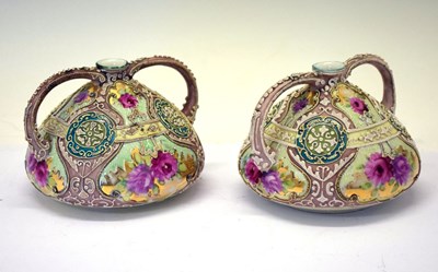 Lot 476 - Pair of Noritake squat vases