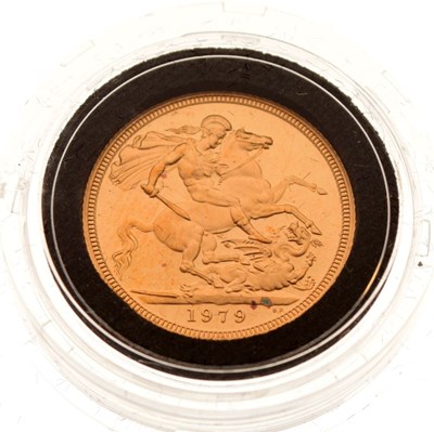 Lot 116 - Gold Coin - Elizabeth II sovereign, 1979, cased