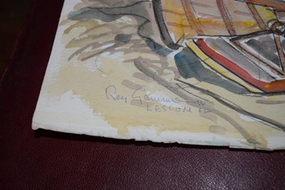 Lot 418 - Reg Gammon watercolour - Lescon, France