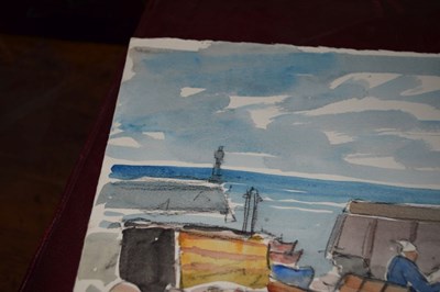 Lot 418 - Reg Gammon watercolour - Lescon, France