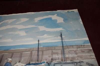 Lot 418 - Reg Gammon watercolour - Lescon, France