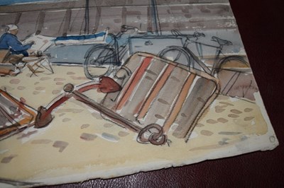 Lot 418 - Reg Gammon watercolour - Lescon, France
