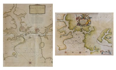 Lot 372 - Framed maps - Plymouth and Plymouth Sound