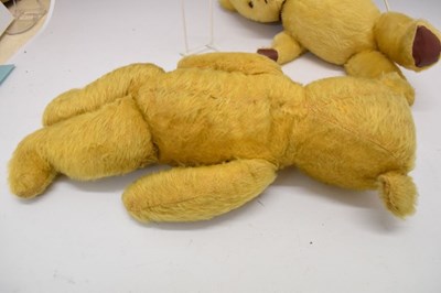 Lot 416 - Two vintage golden mohair teddy bears