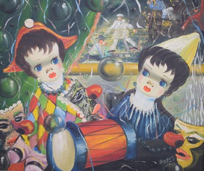 Lot 433 - 'Nico', (Continental School) - Oil on canvas - Carnaval, 1955