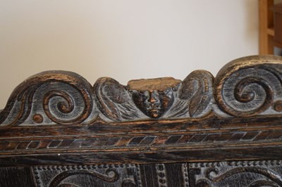 Lot 591 - Pair of 17th Century oak Wainscot chairs