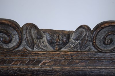 Lot 591 - Pair of 17th Century oak Wainscot chairs