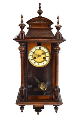 Lot 549 - Spring-driven Vienna wall clock, Hamburg American Clock Co