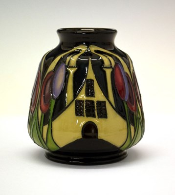 Lot 456 - Moorcroft pottery -  'The Hamlet' pattern vase