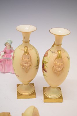 Lot 246 - Quantity of Royal Worcester blush ivory and Royal Doulton figure 'Bo Peep'