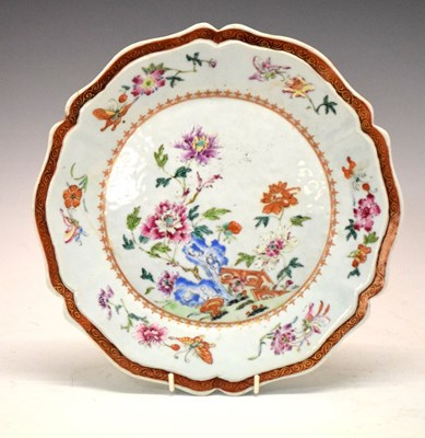 Lot 524 - Chinese porcelain Famille Rose plate