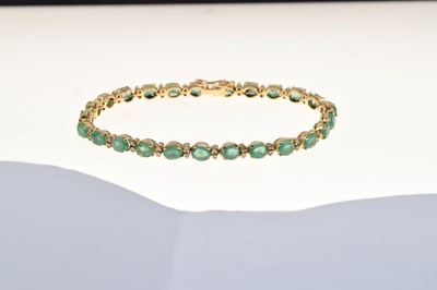 Lot 108 - Emerald and diamond bracelet