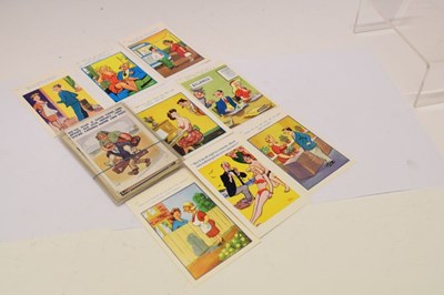 Lot 226 - Quantity of 70+ 1940s 'saucy' postcards