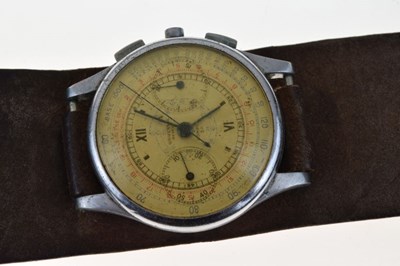 Lot 139 - Gentleman’s Universal Geneve Compur Chronograph stainless steel wristwatch