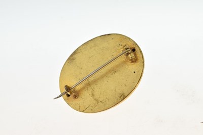 Lot 46 - Victorian yellow metal brooch, and two gilt metal brooches